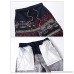 AIEOE Men Beach Shorts Splice Linen Floral Flat Front Drawstring Boardshorts Color 3 B07BZG354C